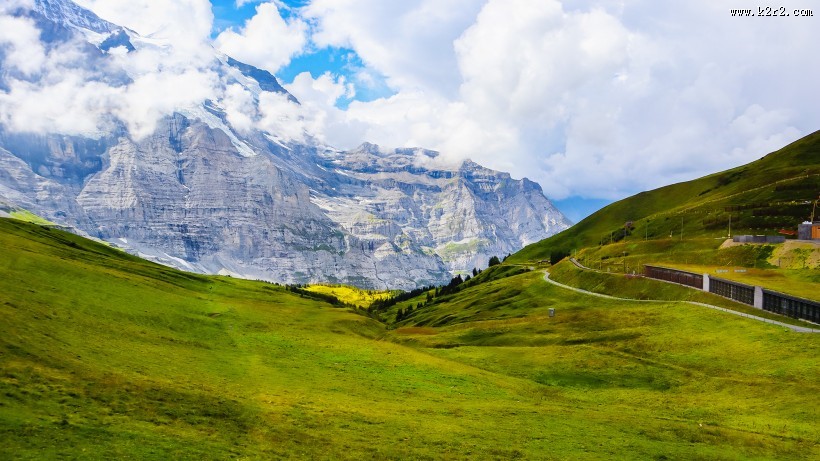 瑞士少女峰自然风景图片