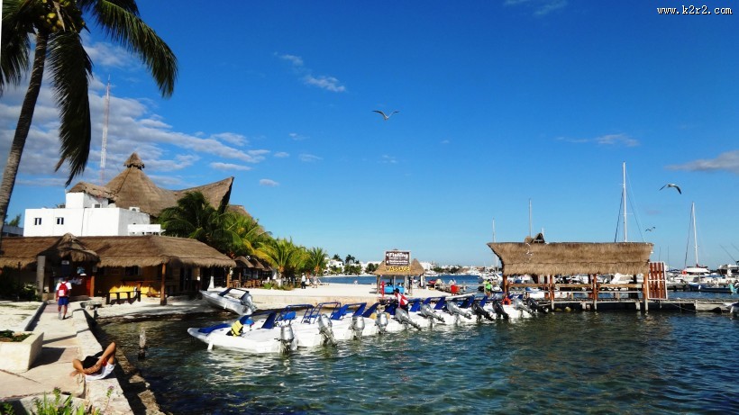 墨西哥尤卡坦半岛坎昆度假海滨城市风景图片