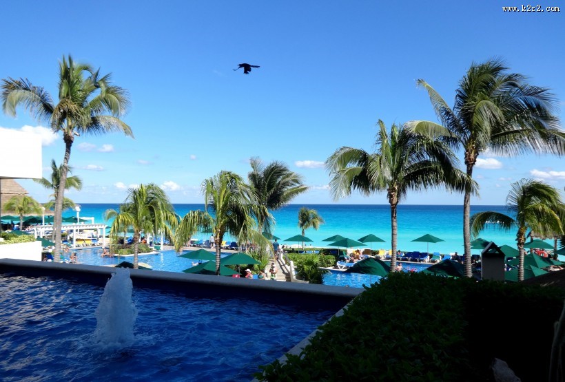 墨西哥尤卡坦半岛坎昆度假海滨城市风景图片