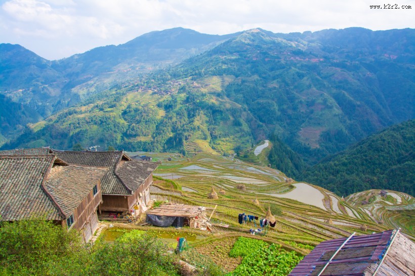 贵州黔东南苗族侗族自治州肇兴侗寨自然风景图片