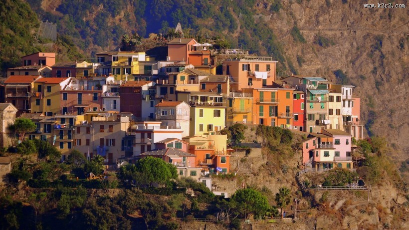 意大利五渔村小镇风景图片