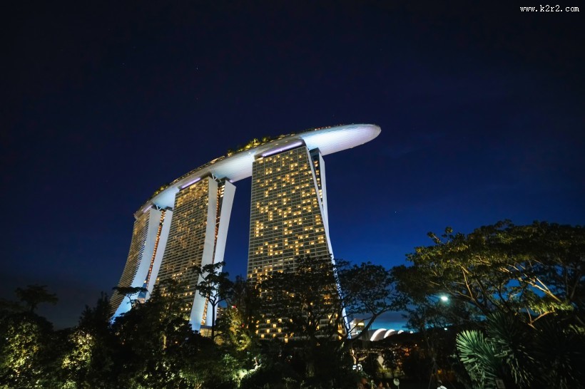 新加坡城市夜景图片大全