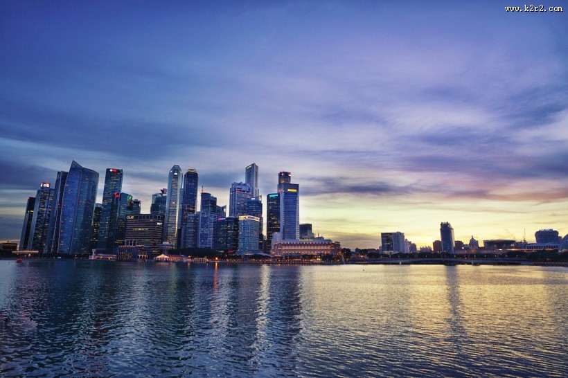 新加坡城市夜景图片大全