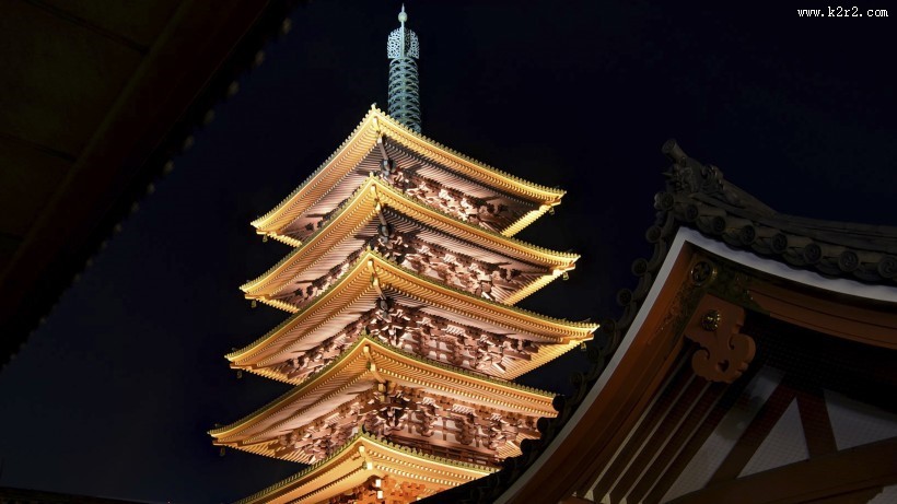 日本东京浅草寺人文风景图片大全