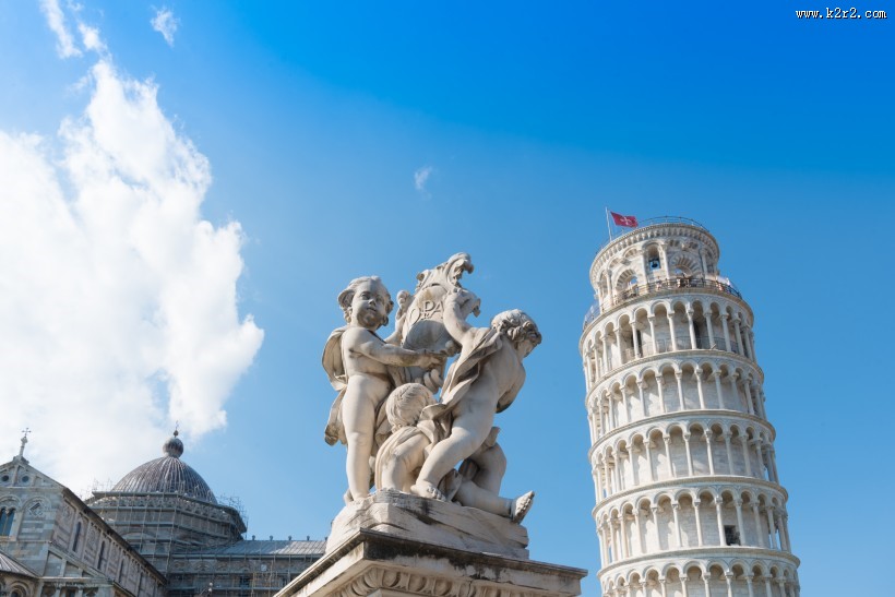 意大利比萨斜塔风景图片