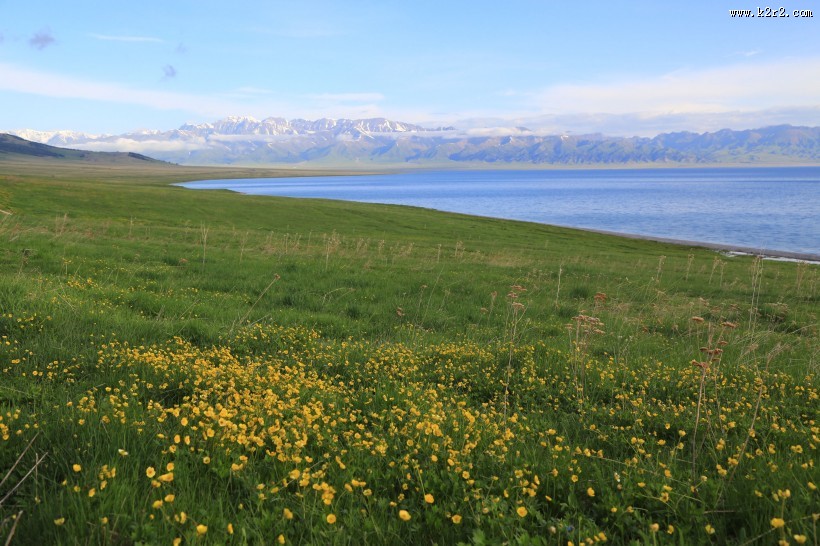 美丽的新疆赛里木湖风景图片