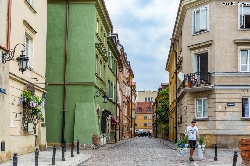 波兰首都华沙城市风景图片