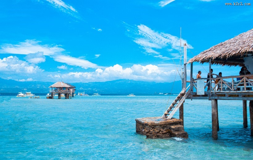 美丽的马尔代夫海边风景图片