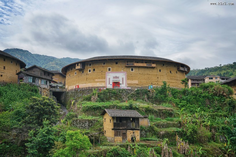 福建福州永定土楼建筑风景图片大全