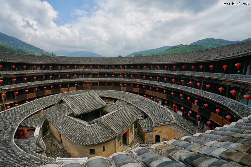 福建福州永定土楼建筑风景图片大全