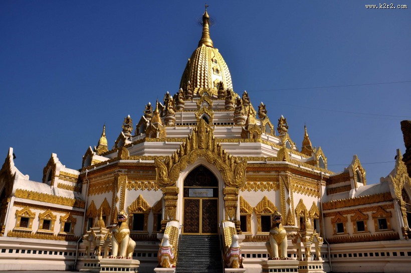 缅甸仰光佛牙塔风景图片