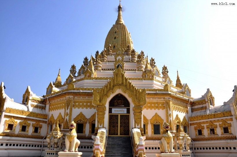 缅甸仰光佛牙塔风景图片