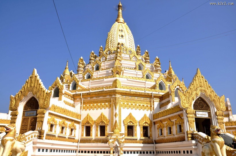 缅甸仰光佛牙塔风景图片