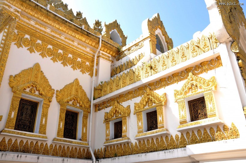 缅甸仰光佛牙塔风景图片