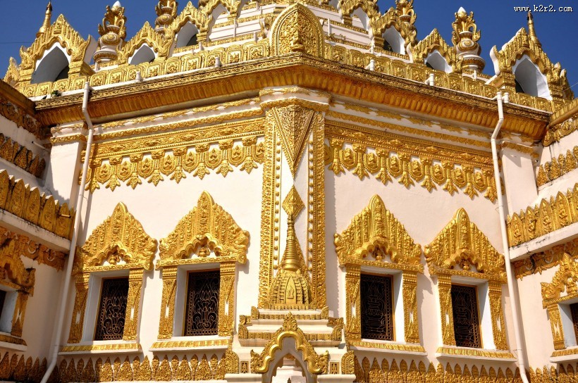 缅甸仰光佛牙塔风景图片大全