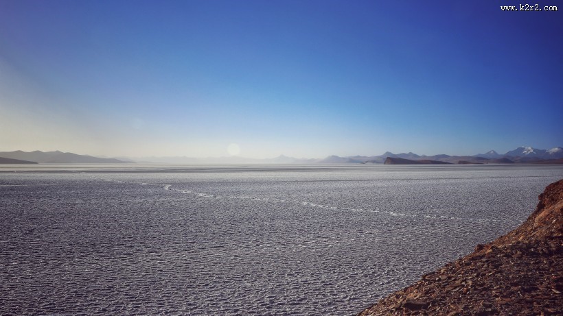 西藏冬日少女湖普姆雍措风景图片大全