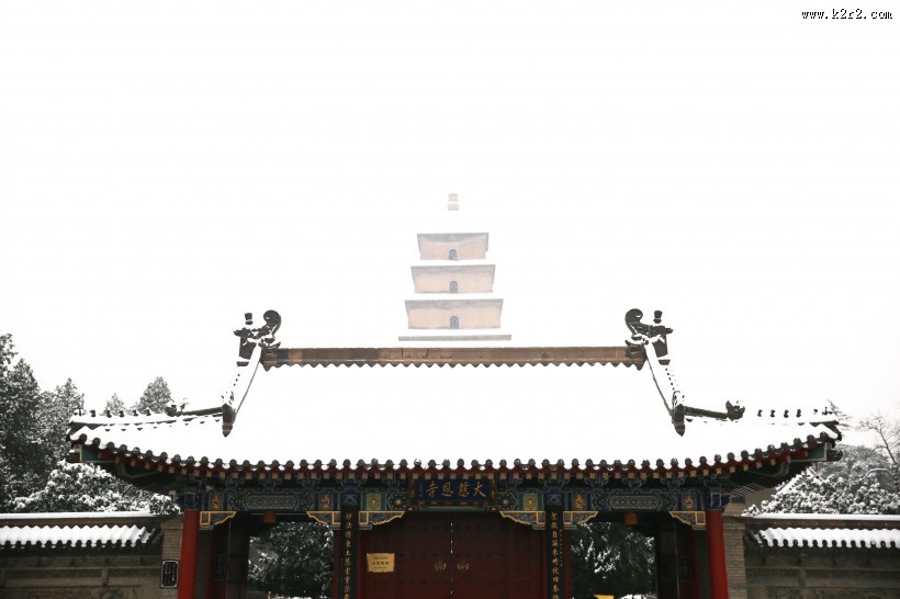陕西西安雪景图片