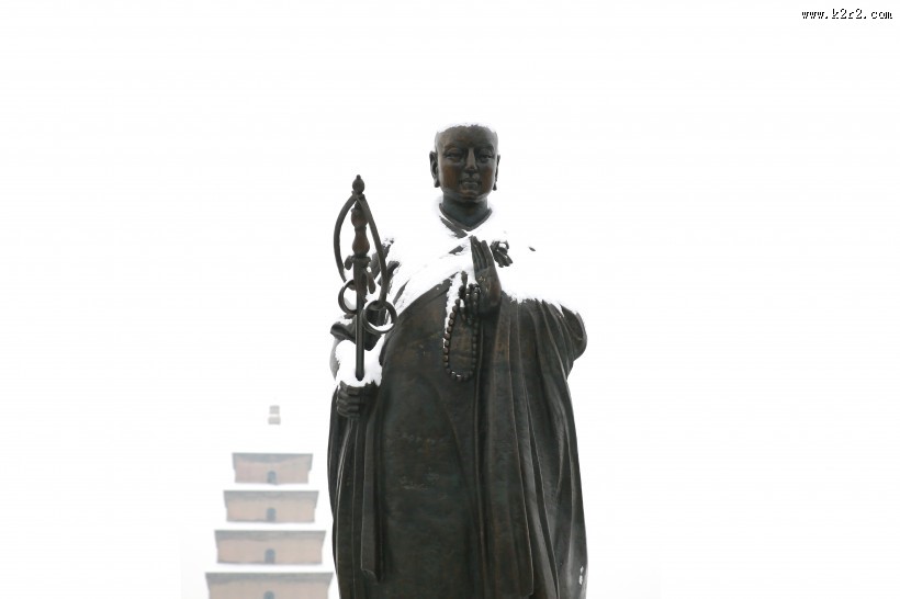 陕西西安雪景图片