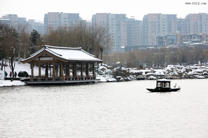 陕西西安雪景图片