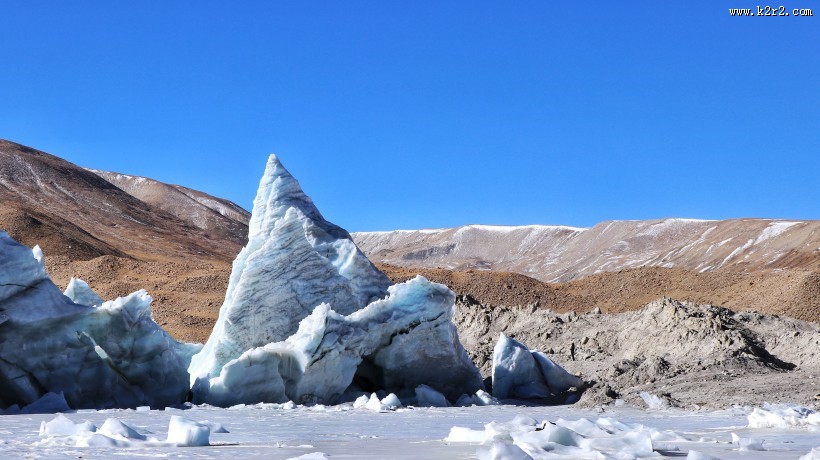 西藏措嘉冰川风景图片