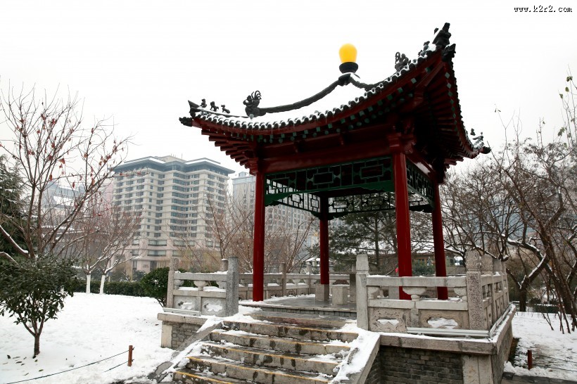 陕西西安雪景图片大全