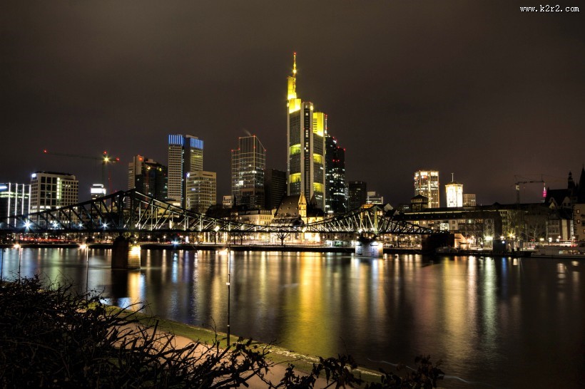 德国法兰克福夜景图片大全
