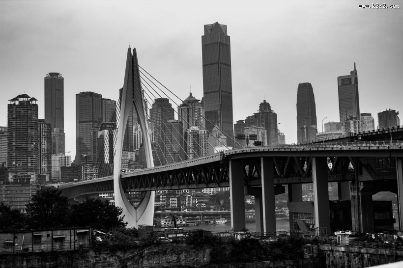 雾都重庆黑白照片风景图片大全
