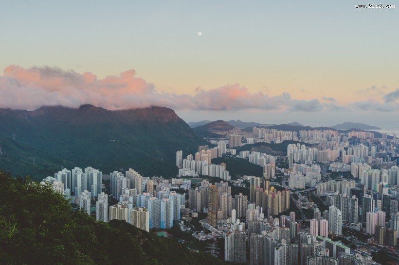 高楼大厦密集林立的香港图片