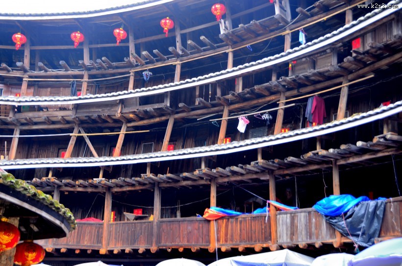 福建南靖田螺坑土楼群风景图片大全