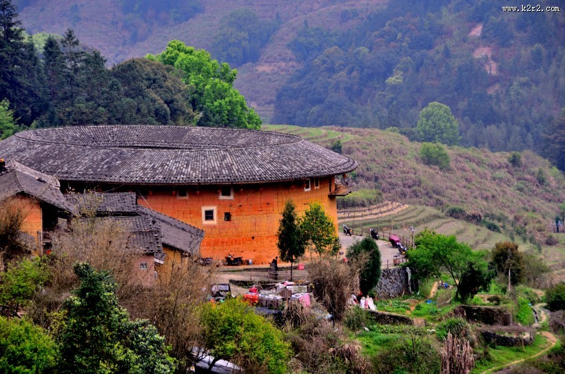 福建南靖田螺坑土楼群风景图片大全