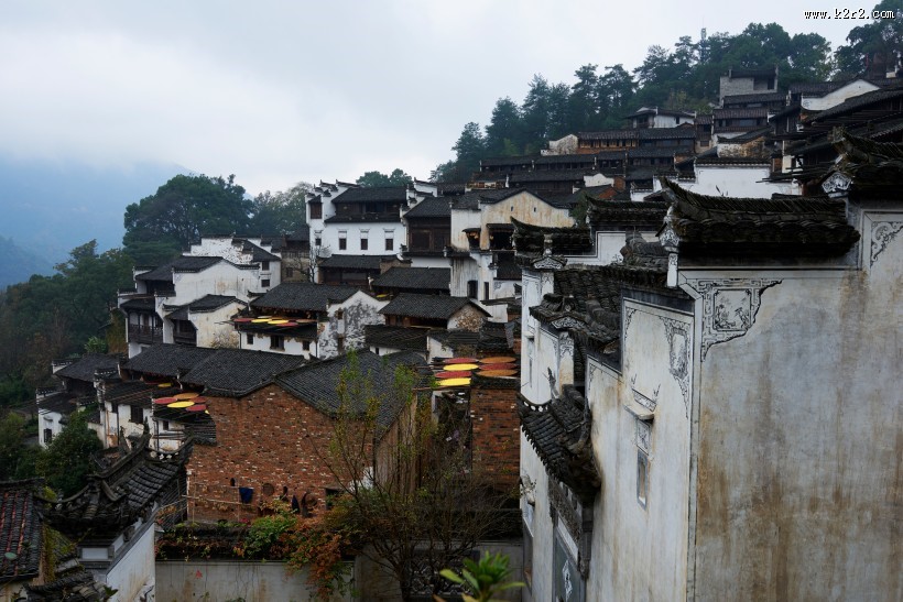 江西婺源篁岭晒秋风景图片大全