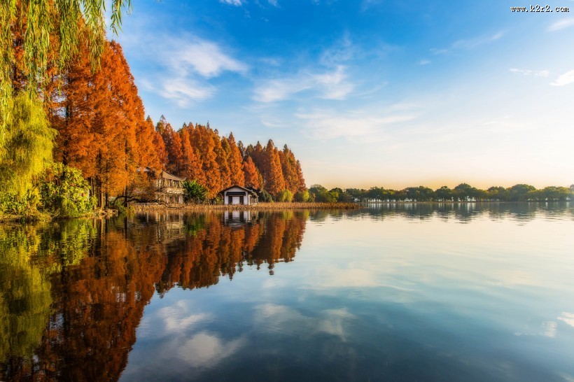 浙江杭州西湖秋天风景图片大全