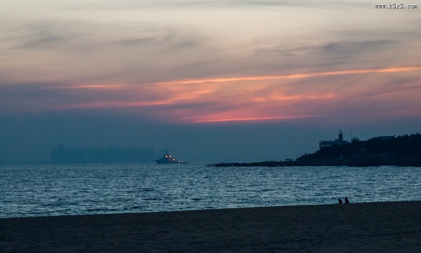 山东青岛海滨冬日风景图片