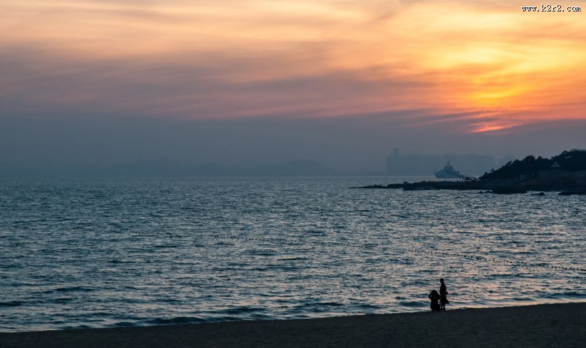山东青岛海滨冬日风景图片