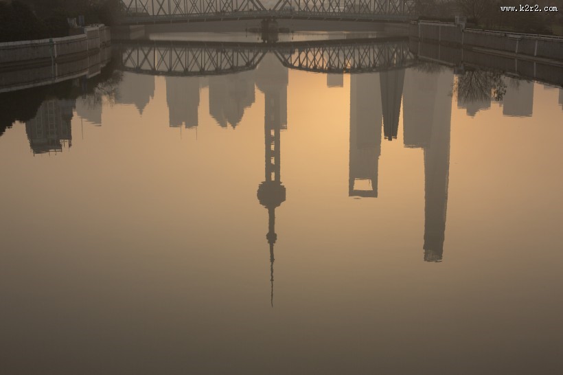 上海魔都的日出风景图片大全