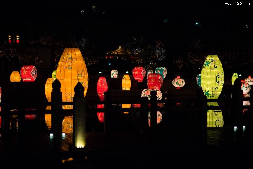 陕西西安大唐芙蓉园美丽夜景图片