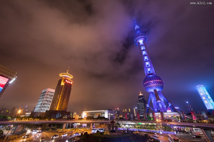 上海繁华夜景图片