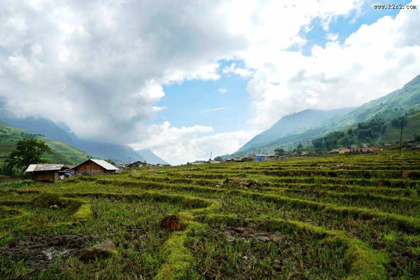 越南山地梯田风景图片