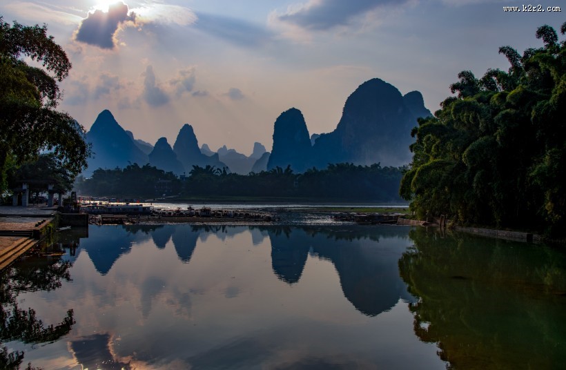 广西桂林兴坪山水风景图片大全