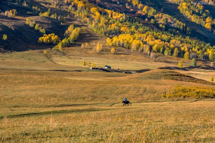 新疆禾木秋色风景图片