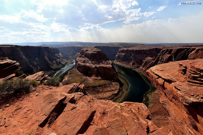 美国马蹄湾风景图片