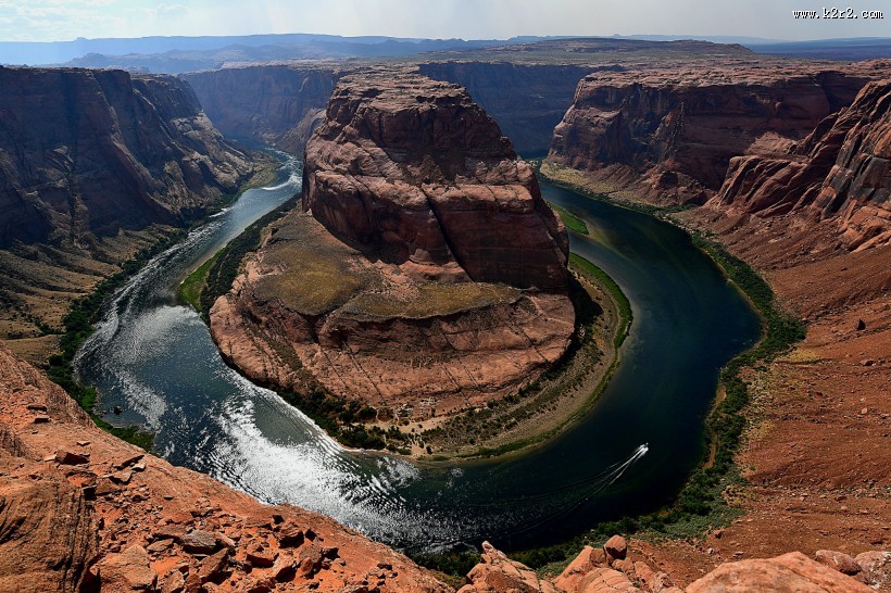 美国马蹄湾风景图片