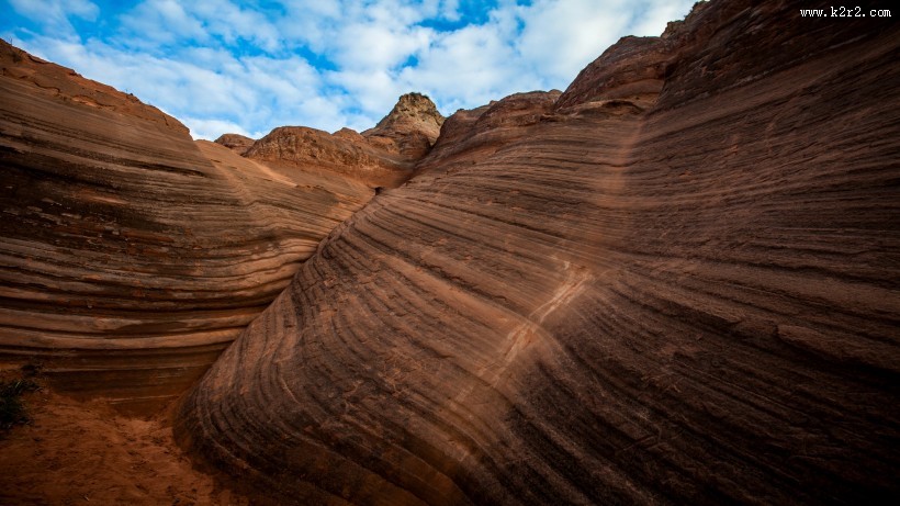 陕西靖边丹霞波浪谷风景图片