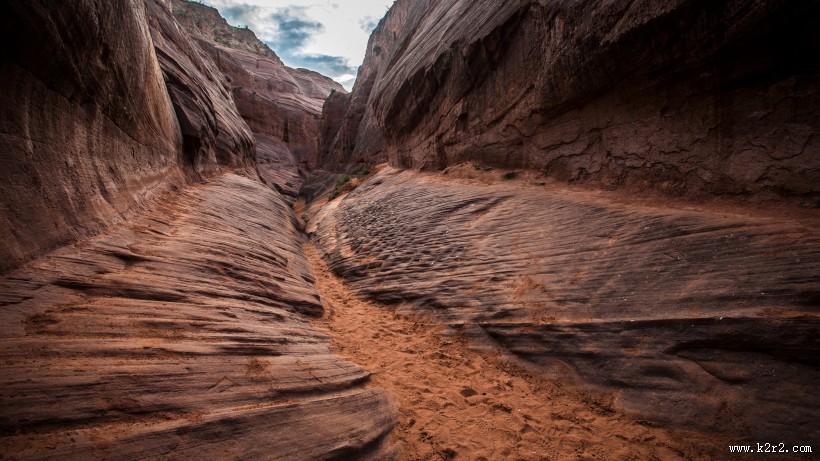 陕西靖边丹霞波浪谷风景图片