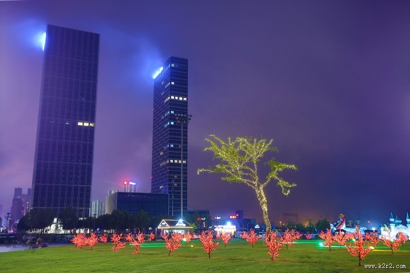 辽宁大连东港夜景图片大全
