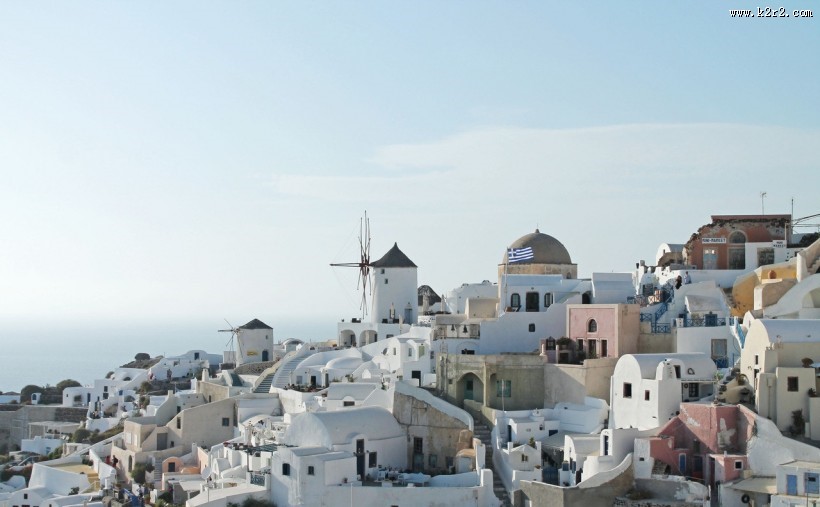 圣托里尼岛美景图片