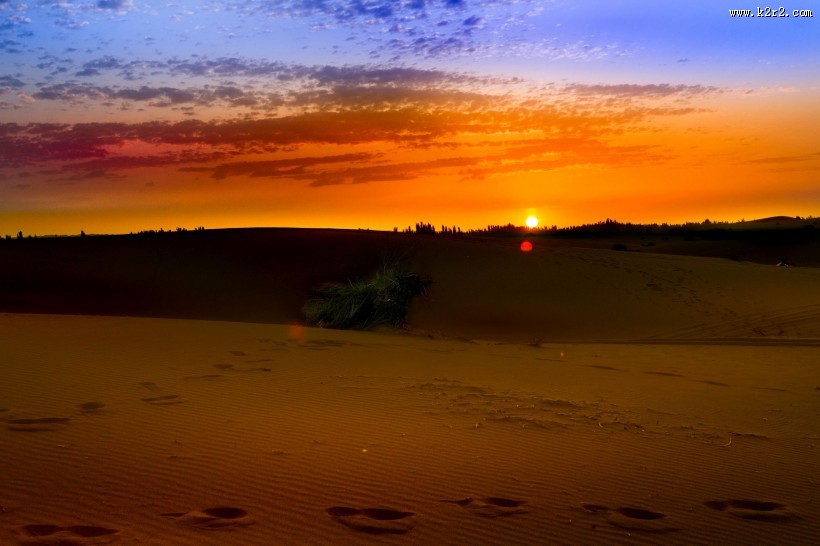 新疆库木塔格沙漠风景图片