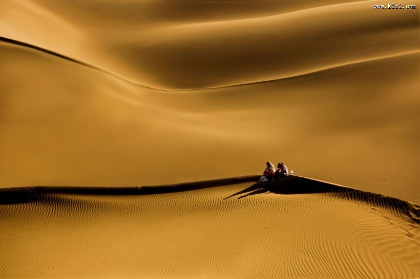 新疆库木塔格沙漠风景图片