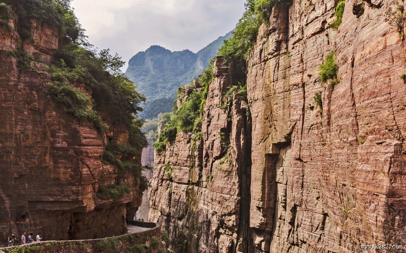 河南郭亮村挂壁公路风景图片