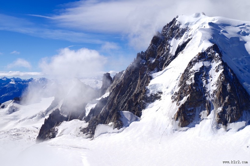 法国霞慕尼白朗峰风景图片